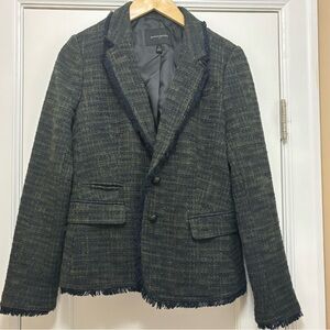 Banana Republic blue green tweed blazer size 8